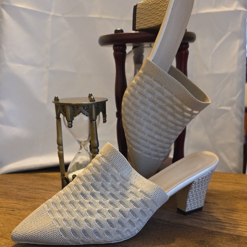 Elegant Beige Women's Heels